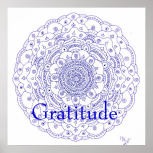 11Mandala 6, Gratitude Poster