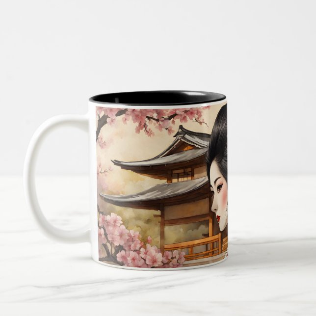 11oz Accent Coffee Tasse, 11oz Kaffeetasse, Japan  Zweifarbige Tasse (Links)