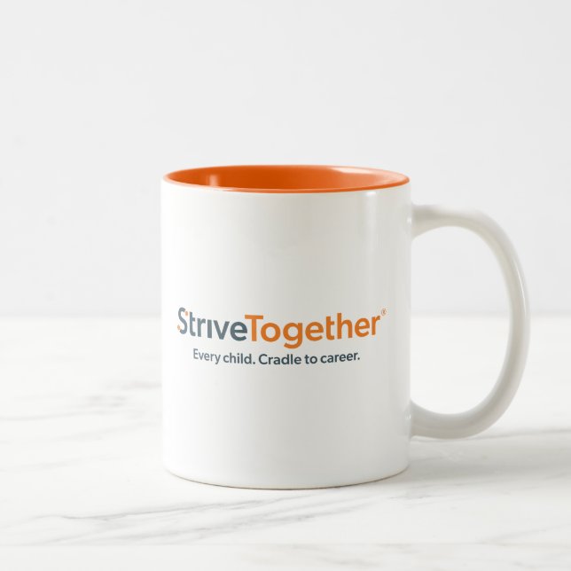 11oz Mug - Orange Interior Zweifarbige Tasse (Rechts)