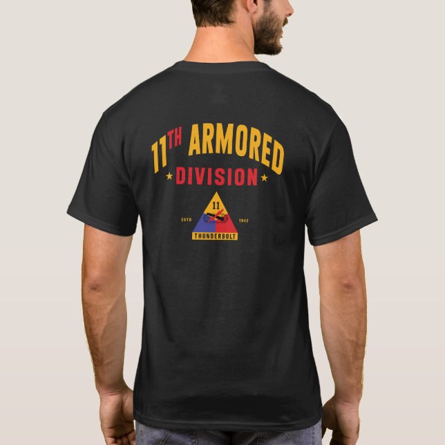 11th Armored "Thunderbolb" Division Custom T-Shirt (Rückseite)