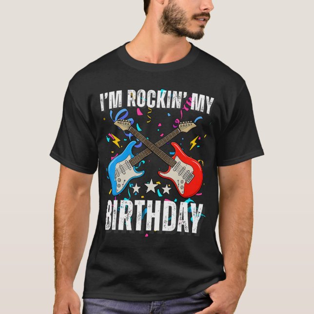11th Birthday Rock Music Birthday Boy Musician Par T-Shirt (Vorderseite)