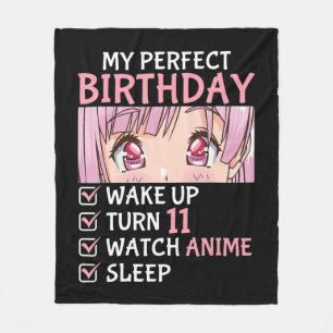 11th Birthday Watch Anime 11 Years Old Anime Teen Fleecedecke