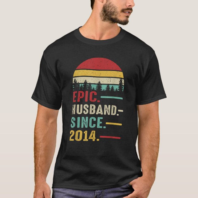 11th Wedding Anniversary for Him Epic Husband Sinc T-Shirt (Vorderseite)