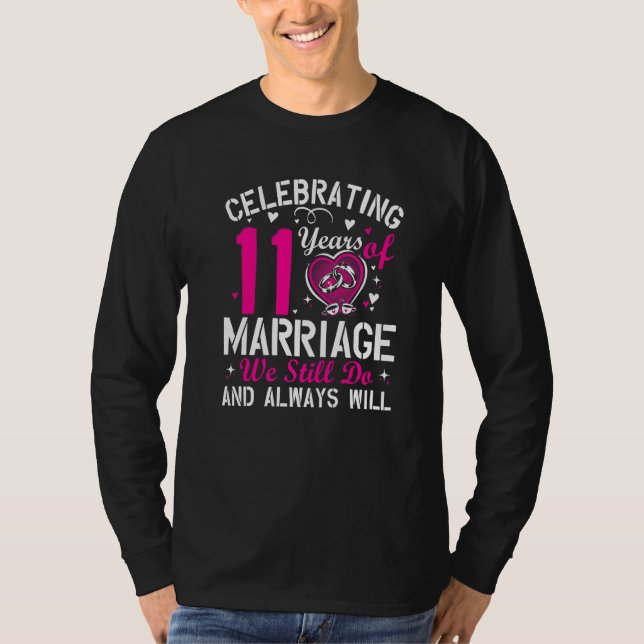 11th Wedding Anniversary Matching Couple Men Women T-Shirt (Vorderseite)