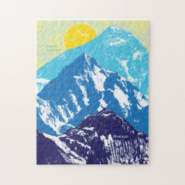 11x14 Himalaya Peaks Puzzle für Colorblinde