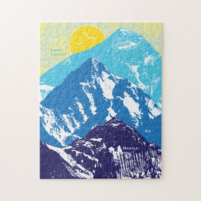 11x14 Himalaya Peaks Puzzle für Colorblinde (Vertikal)