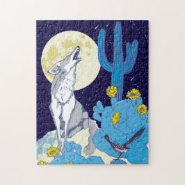 11x14 Howling Coyote Puzzle für Colorblinde