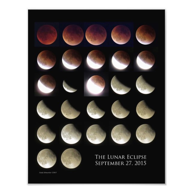 11X14 Lunar Eclipse Sonntag, 27. September 2015 Fotodruck (Vorne)