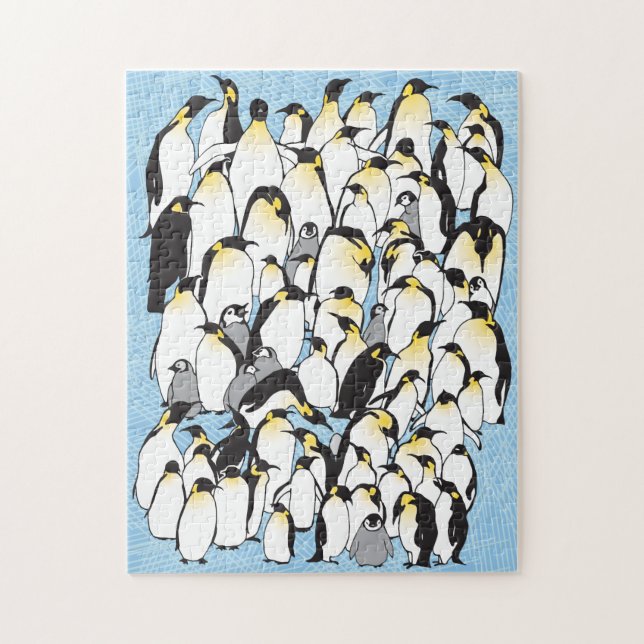 11x14 Pinguine Puzzle für Colorblinde (Vertikal)
