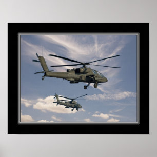 11x14 Print of Military Helicopters Poster