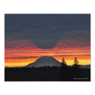 11X14 Rainier und sein Schatten Fotodruck
