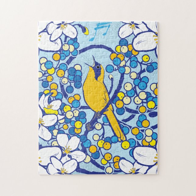 11x14 Songbird Puzzle für Colorblind-Menschen (Vertikal)