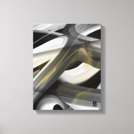 11x14" Trend Abstract Art Canvas Black White Gold Leinwanddruck