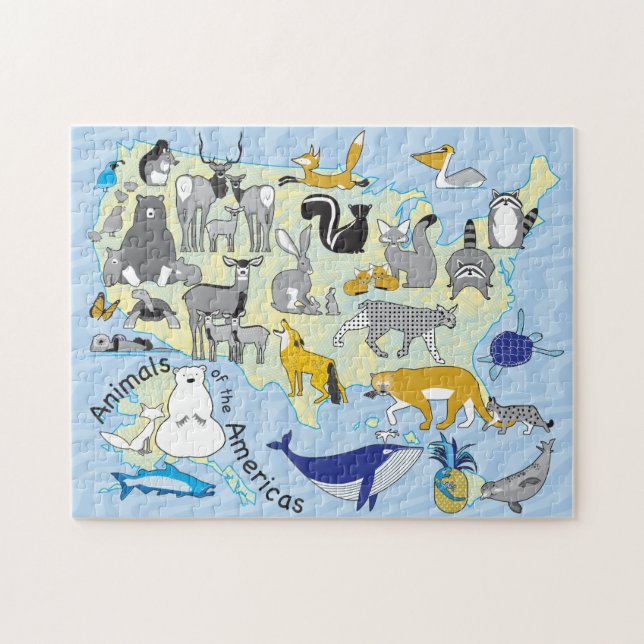 11x14 US-Tierpuzzle für Farbblindler Puzzle (Horizontal)