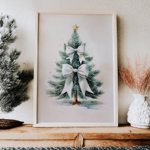 11x17 Wasserfarben-Weihnachtsbaum-Kunstposter Poster