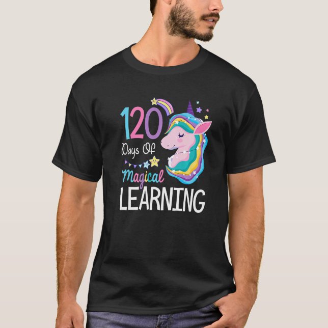 120 days of magical learning 120th day of school u T-Shirt (Vorderseite)