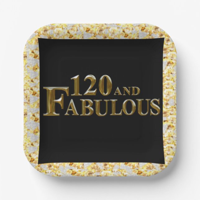120 Geburtstag Pappteller (Vorderseite)