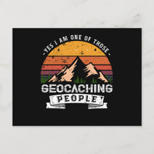 120. Ja, ich bin einer der Geocaching-Leute Ankündigungspostkarte
