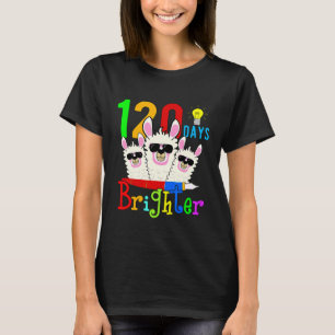 120 Tage Hellseher Llama Happy 120 Day of T-Shirt