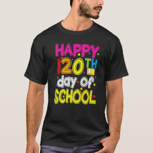 120 Tage intelligenter glücklicher 120. Schullehre T-Shirt