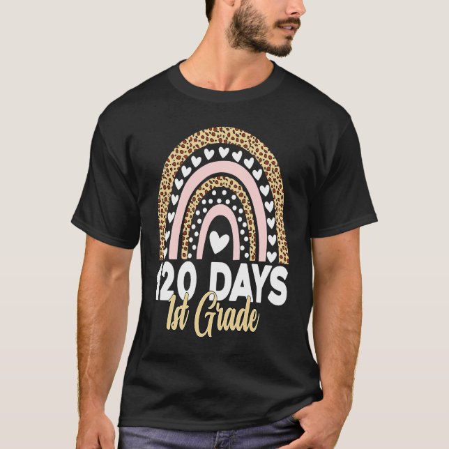 120th Day Of First Grade Teacher  120 Days Smarter T-Shirt (Vorderseite)
