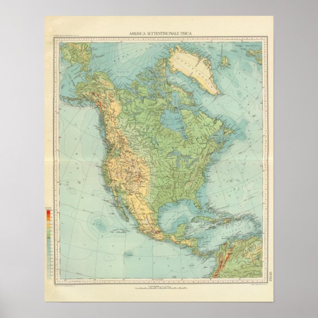 12122 Nordamerika Physical Poster (Vorne)