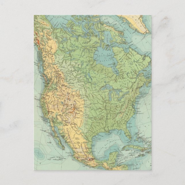 12122 Nordamerika Physical Postkarte (Vorderseite)