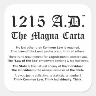 1215 A.D.™ Die Aufkleber für das Common Law von