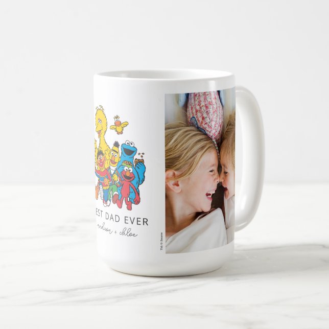 123 Sesamstraße | Bester Vater - Foto Kaffeetasse (VorderseiteRechts)