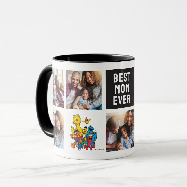 123 Sesamstraße | Mama FotoCollage Tasse (Vorderseite Links)