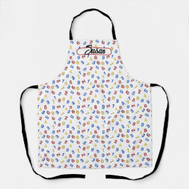 123 Zahlen Rot-Gelb-Blau Schürze