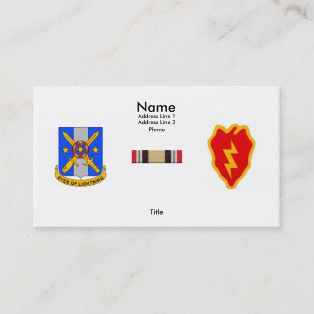 125th MIbn-25. Identifikation (L) mit OIF Visitenkarte (Vorderseite)