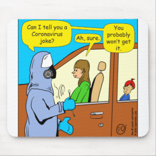 1274 Coronavirus Joke Cartoon Mousepad