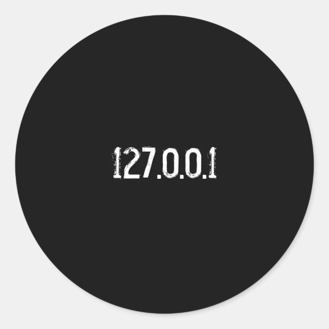 127.0.0.1 RUNDER AUFKLEBER (Vorderseite)