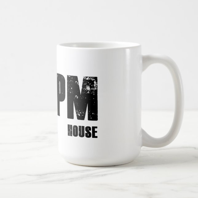 128 BPM - Haus-Musik Tasse (Rechts)