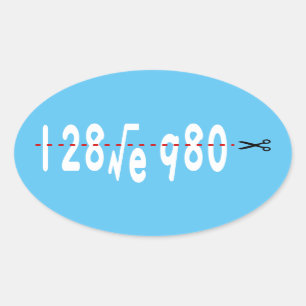 128√e980 - Oval-Sticker für weißes Schreiben Ovaler Aufkleber
