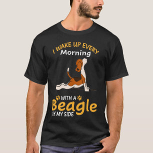 128 Ich Weckte jeden Morgen mit einem Beagle von m T-Shirt