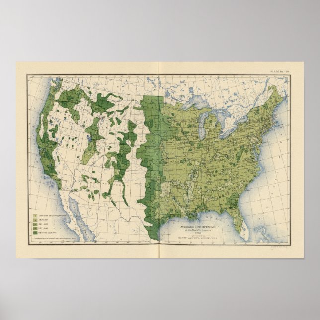 129 Größe der Betriebe 1900 Poster (Vorne)