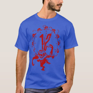 12 Affen Terry Gilliam Red auf Black T-Shirt