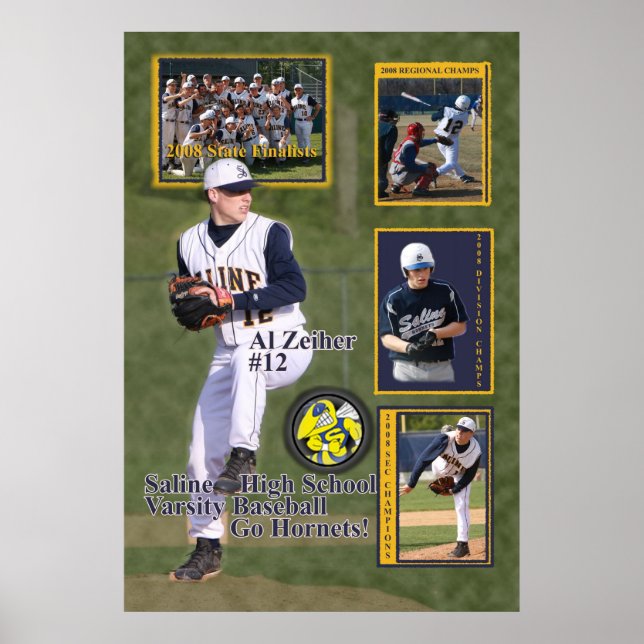 #12 Al 2008 Saline Baseball Poster (Vorne)
