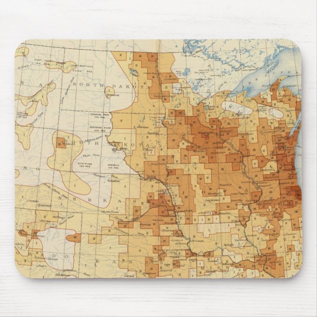12 Ausländische geboren 1890 Mousepad (Vorne)