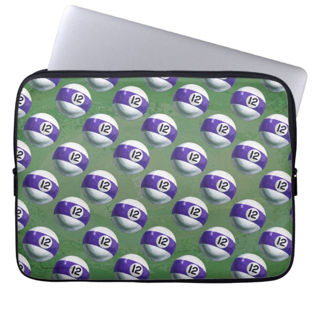 12 Ball Laptopschutzhülle (Vorderseite)