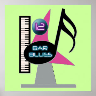 12 Bar Blues Bar Poster