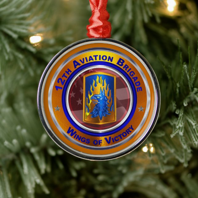 12. Bekämpfungsbrigade Ornament Aus Metall (Baum)
