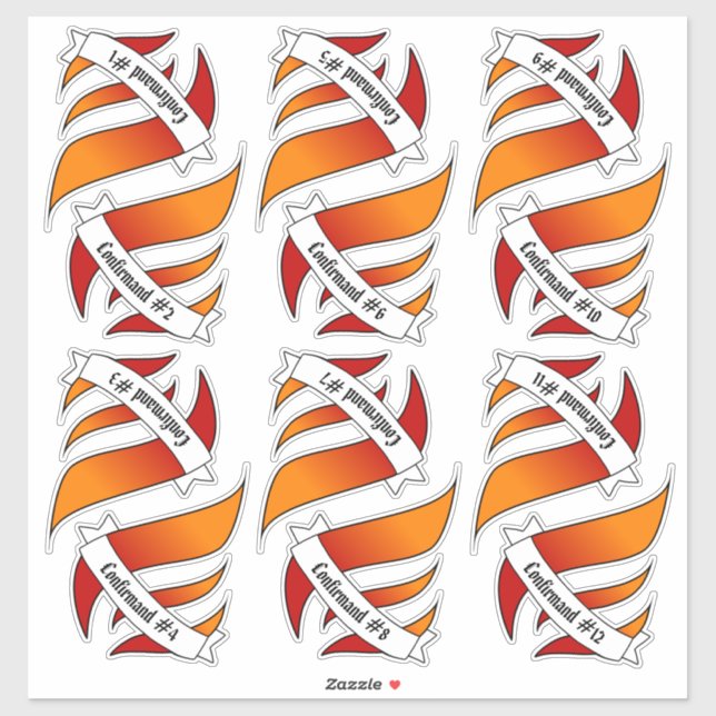 12 Bestätigungs- und Namensaufkleber Aufkleber (Blatt)