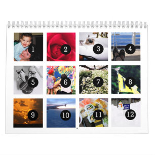 12 Bilder, um Ihren eigenen Fotokalender auf Weiß Kalender