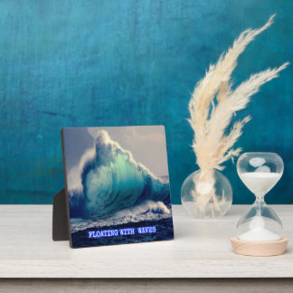 12.Blaue Ozeanwellen, Sondergeschenke für Meeresli Fotoplatte