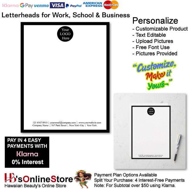 12 Business Black Logo Letterhead Business Brand  Briefbogen (12 Business Black Logo Letterhead Business Brand Name.)