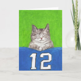 12. Cat Blanket Card Karte