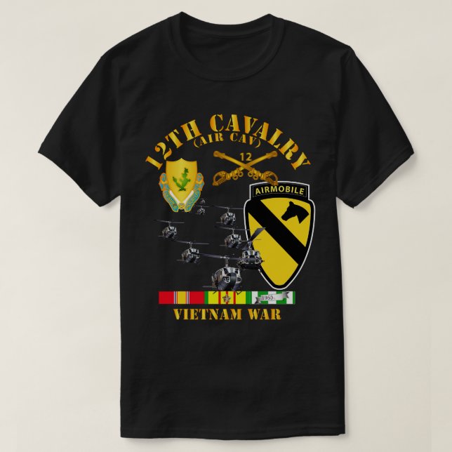 12. Cavalry Air Cav 1. Cav Division w SVC T-Shirt (Design vorne)